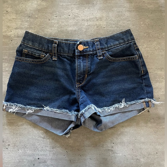 Denim Cuff Shorts - Picture 1 of 5
